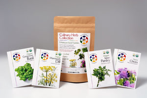 Organic Culinary Garden Collection - 5 Variety - The Living Seed Company LLC